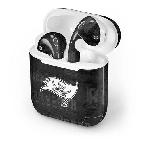 NFL Tampa Bay Buccaneers Black & White Apple AirPods Skin