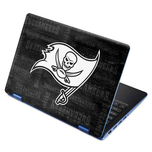 NFL Tampa Bay Buccaneers Black & White Aspire R11 11.6in Skin