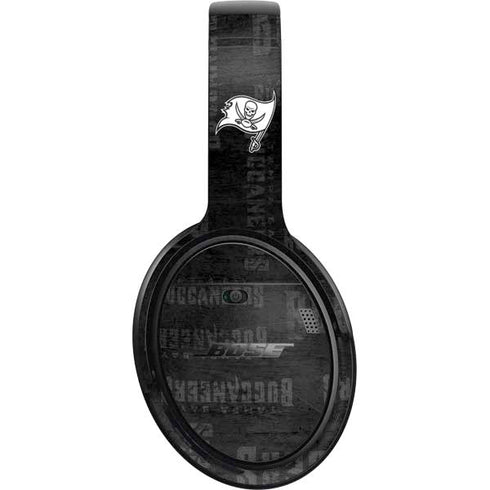 NFL Tampa Bay Buccaneers Black & White Bose QuietComfort 35 II Headphones Skin