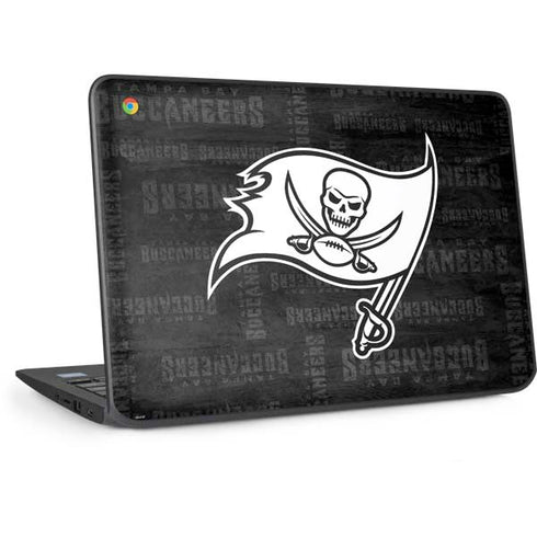 NFL Tampa Bay Buccaneers Black & White HP Chromebook Skin