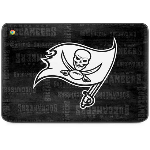 NFL Tampa Bay Buccaneers Black & White HP Chromebook Skin