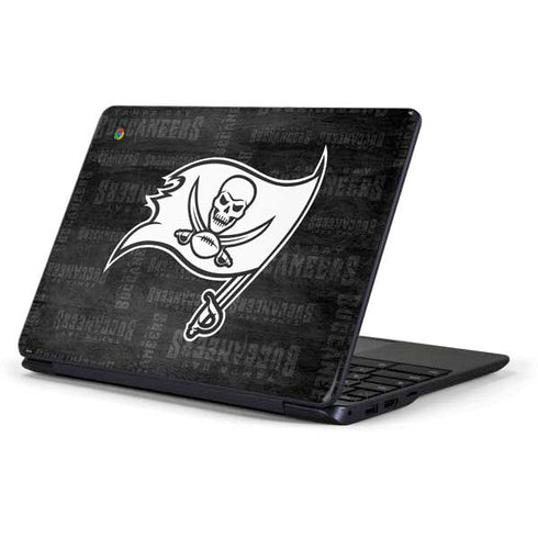 NFL Tampa Bay Buccaneers Black & White Samsung Chromebook Skin