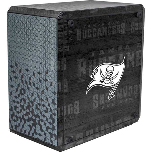 NFL Tampa Bay Buccaneers Black & White Cooler Master MasterBox Q300L Mini Tower Skin