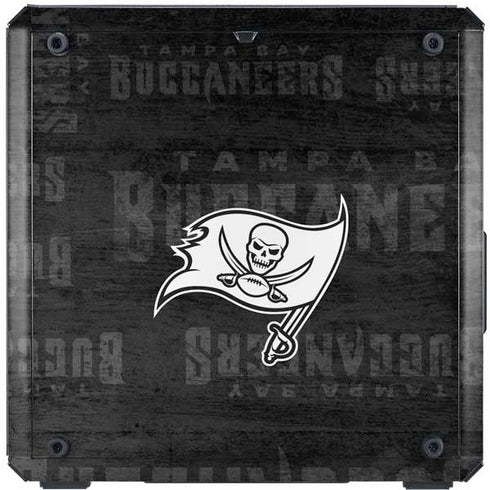 NFL Tampa Bay Buccaneers Black & White Cooler Master MasterBox Q300L Mini Tower Skin