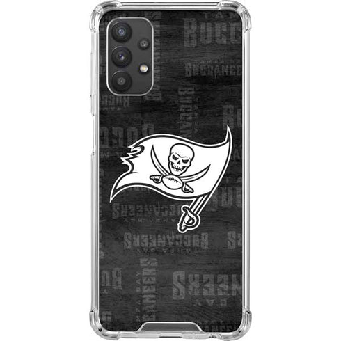 NFL Tampa Bay Buccaneers Black & White Galaxy A32 5G Clear Case