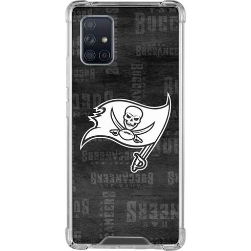 NFL Tampa Bay Buccaneers Black & White Galaxy A71 5G Clear Case