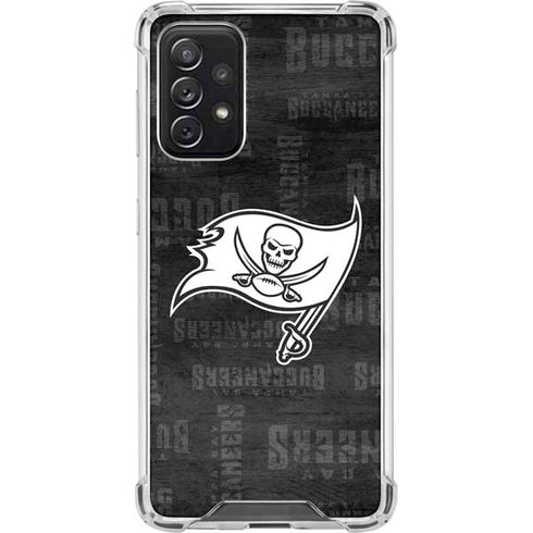 NFL Tampa Bay Buccaneers Black & White Galaxy A72 5G Clear Case