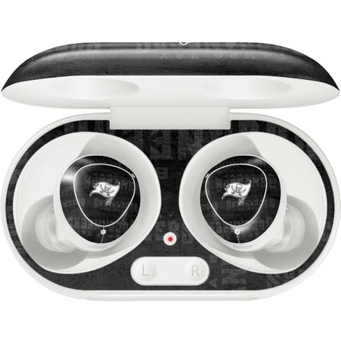 NFL Tampa Bay Buccaneers Black & White Galaxy Buds Plus Skin