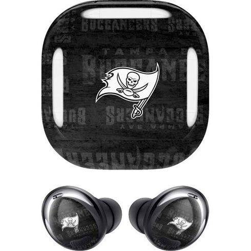NFL Tampa Bay Buccaneers Black & White Galaxy Buds Pro Skin