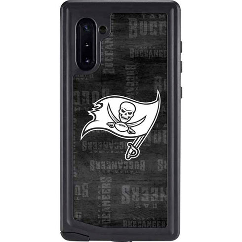 NFL Tampa Bay Buccaneers Black & White Galaxy Note 10 Waterproof Case