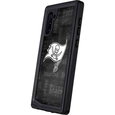 NFL Tampa Bay Buccaneers Black & White Galaxy Note 10 Waterproof Case