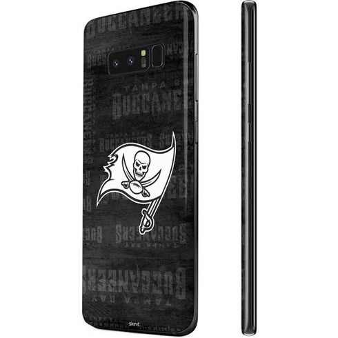 NFL Tampa Bay Buccaneers Black & White Galaxy Note 8 Skin