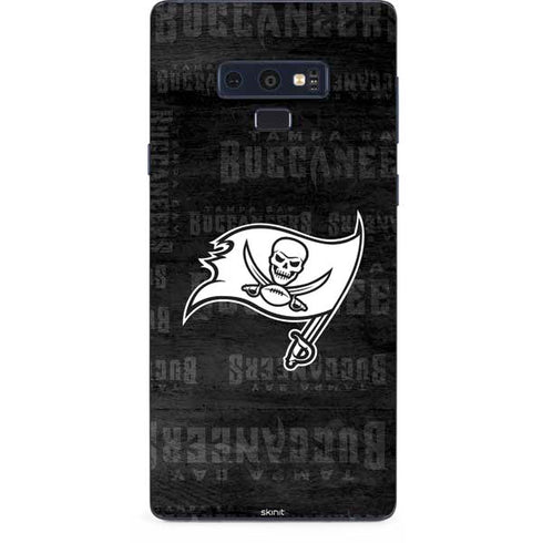 NFL Tampa Bay Buccaneers Black & White Galaxy Note 9 Skin