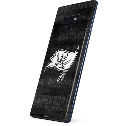 NFL Tampa Bay Buccaneers Black & White Galaxy Note 9 Skin