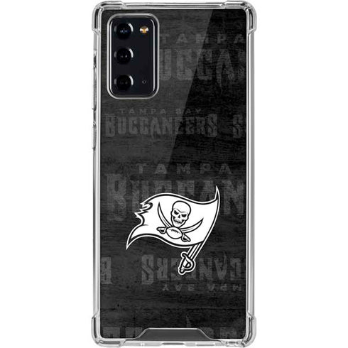 NFL Tampa Bay Buccaneers Black & White Galaxy Note20 5G Clear Case