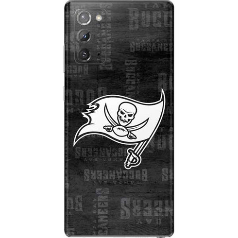 NFL Tampa Bay Buccaneers Black & White Galaxy Note20 5G Skin