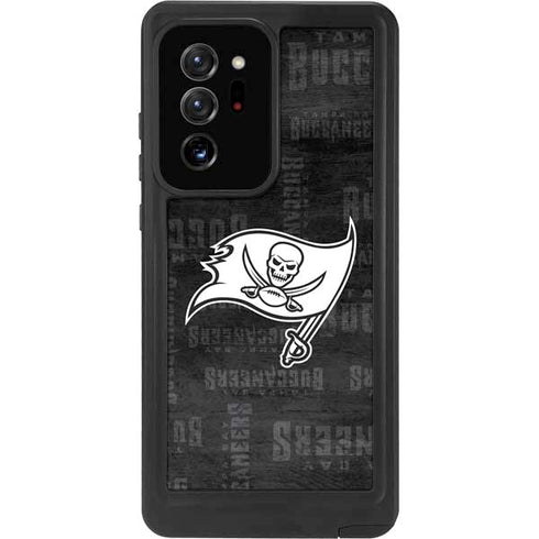 NFL Tampa Bay Buccaneers Black & White Galaxy Note20 Ultra 5G Waterproof Case