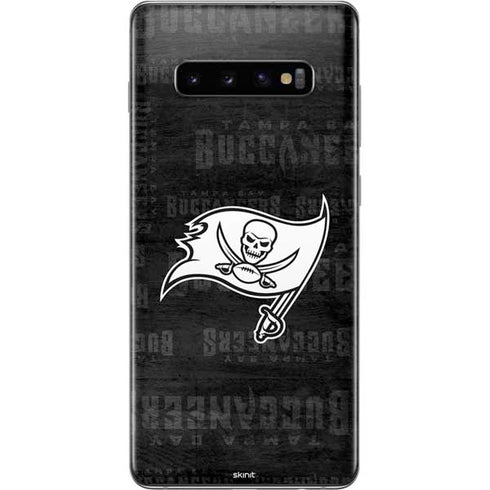 NFL Tampa Bay Buccaneers Black & White Galaxy S10 Plus Skin