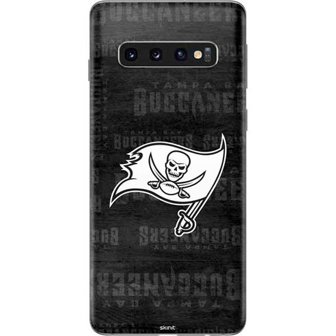 NFL Tampa Bay Buccaneers Black & White Galaxy S10 Skin