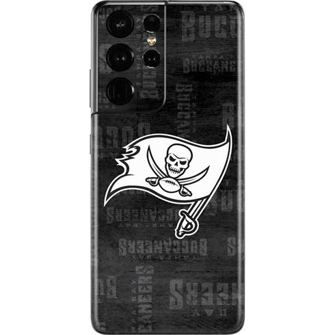 NFL Tampa Bay Buccaneers Black & White Galaxy S21 Ultra 5G Skin
