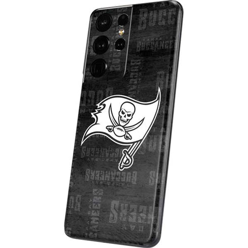 NFL Tampa Bay Buccaneers Black & White Galaxy S21 Ultra 5G Skin