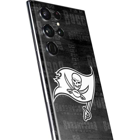 NFL Tampa Bay Buccaneers Black & White Galaxy S22 Ultra Skin