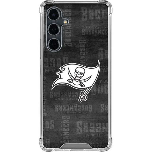 NFL Tampa Bay Buccaneers Black & White Galaxy S23 FE Clear Case