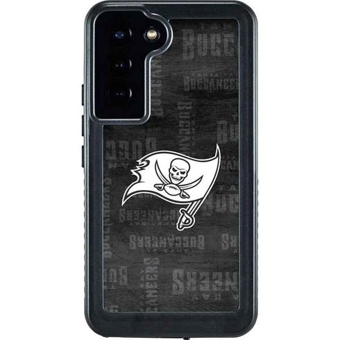 NFL Tampa Bay Buccaneers Black & White Galaxy S23 Plus Waterproof Case