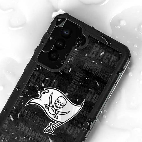 NFL Tampa Bay Buccaneers Black & White Galaxy S23 Plus Waterproof Case