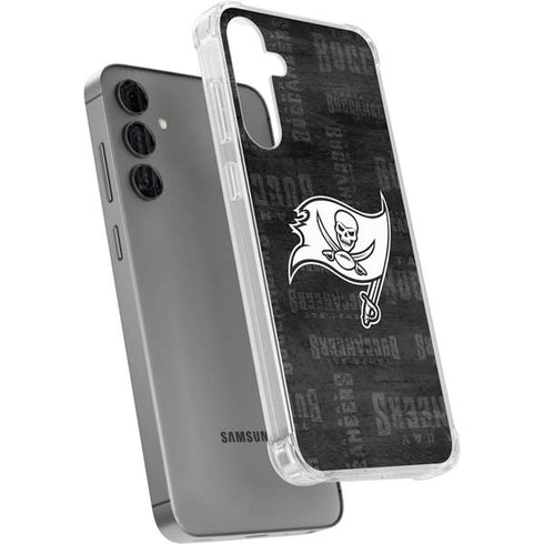 NFL Tampa Bay Buccaneers Black & White Galaxy S24 Plus Clear Case
