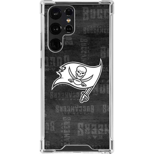 NFL Tampa Bay Buccaneers Black & White Galaxy S24 Ultra Clear Case