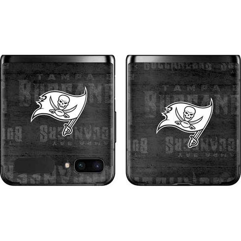 NFL Tampa Bay Buccaneers Black & White Galaxy Z Flip Skin