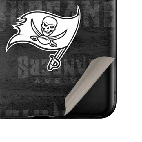NFL Tampa Bay Buccaneers Black & White Galaxy Z Flip Skin