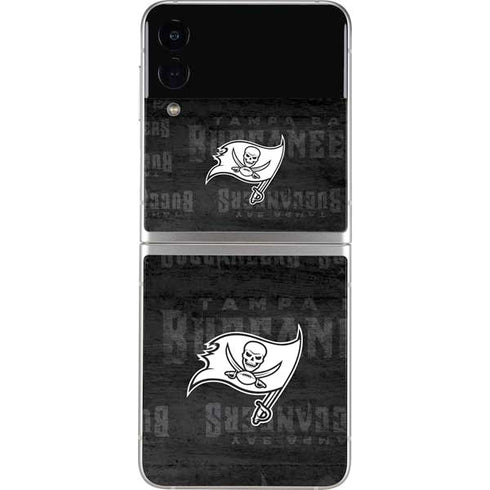 NFL Tampa Bay Buccaneers Black & White Galaxy Z Flip4 5G Skin