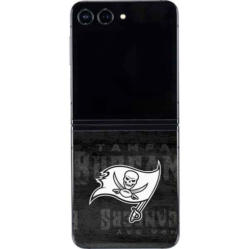 NFL Tampa Bay Buccaneers Black & White Galaxy Z Flip5 5G Skin