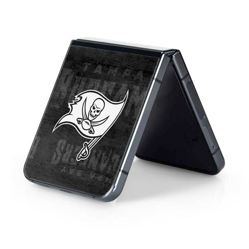 NFL Tampa Bay Buccaneers Black & White Galaxy Z Flip5 5G Skin