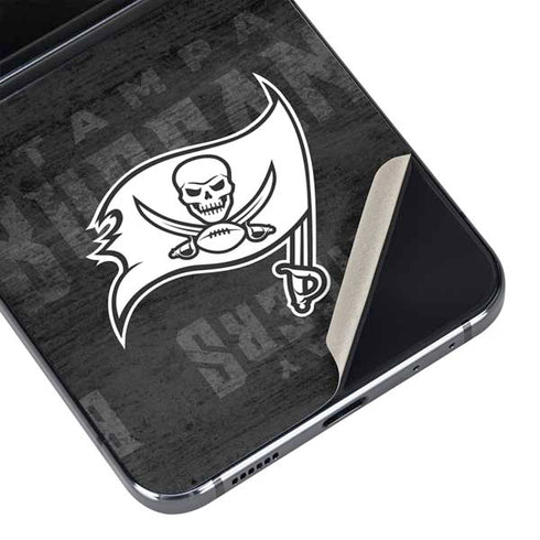 NFL Tampa Bay Buccaneers Black & White Galaxy Z Flip5 5G Skin