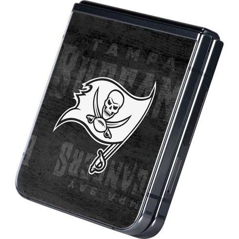 NFL Tampa Bay Buccaneers Black & White Galaxy Z Flip5 5G Skin