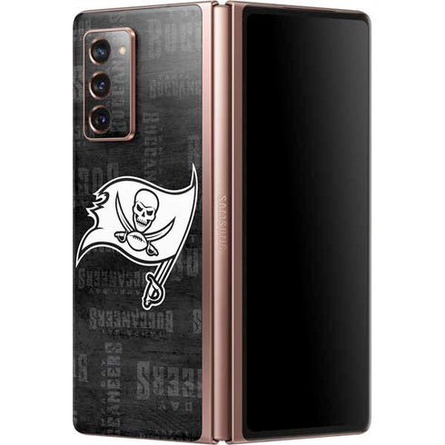 NFL Tampa Bay Buccaneers Black & White Galaxy Z Fold2 5G Skin