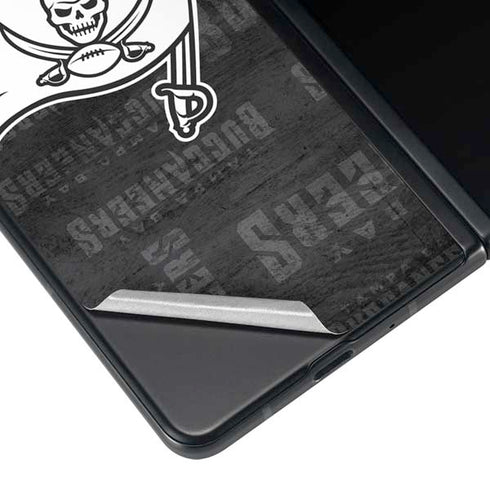 NFL Tampa Bay Buccaneers Black & White Galaxy Z Fold4 5G Skin