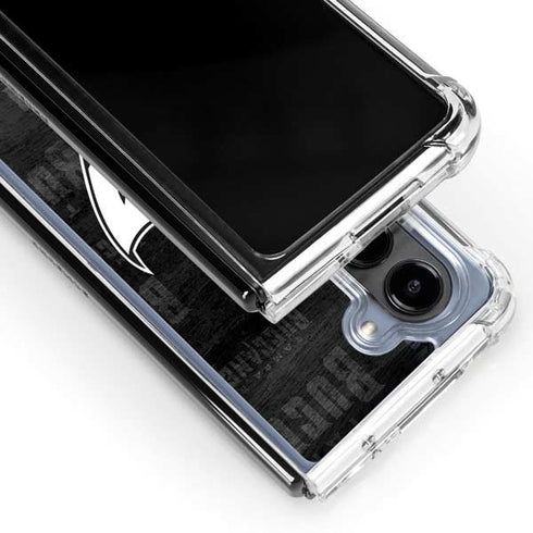 NFL Tampa Bay Buccaneers Black & White Galaxy Z Fold5 5G Clear Case