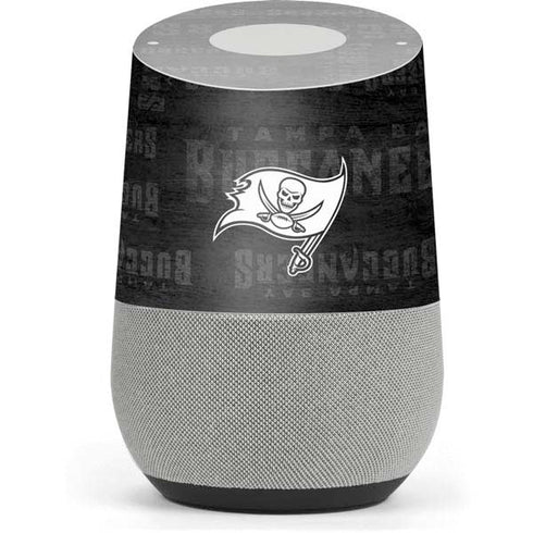 NFL Tampa Bay Buccaneers Black & White Google Home Skin