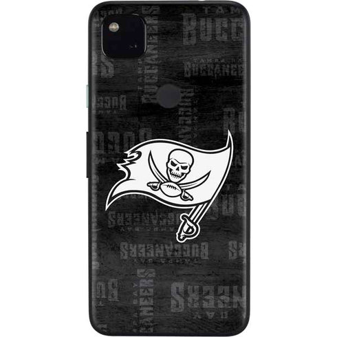NFL Tampa Bay Buccaneers Black & White Google Pixel 4a Skin