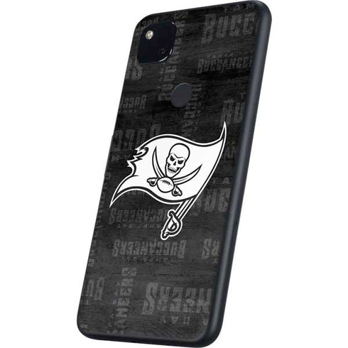 NFL Tampa Bay Buccaneers Black & White Google Pixel 4a Skin