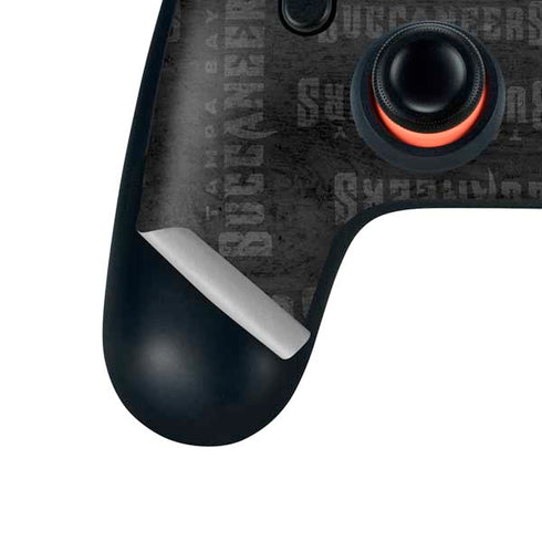 NFL Tampa Bay Buccaneers Black & White Google Stadia Controller Skin