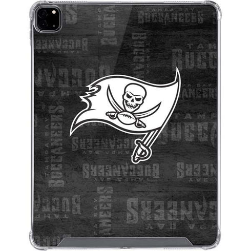 NFL Tampa Bay Buccaneers Black & White iPad Pro 12.9in (2020) Clear Case