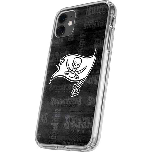 NFL Tampa Bay Buccaneers Black & White iPhone 11 Clear Case