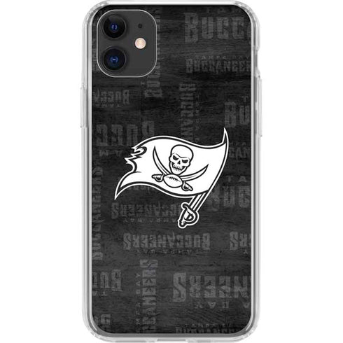 NFL Tampa Bay Buccaneers Black & White iPhone 11 Clear Case
