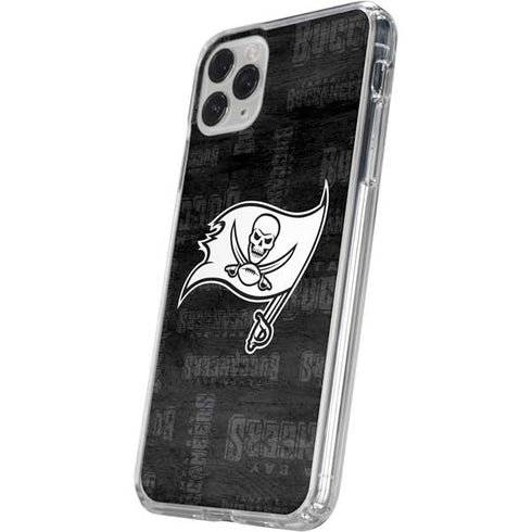 NFL Tampa Bay Buccaneers Black & White iPhone 11 Pro Clear Case
