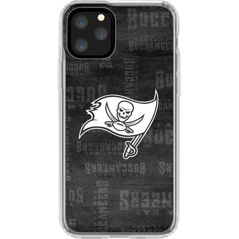 NFL Tampa Bay Buccaneers Black & White iPhone 11 Pro Clear Case
